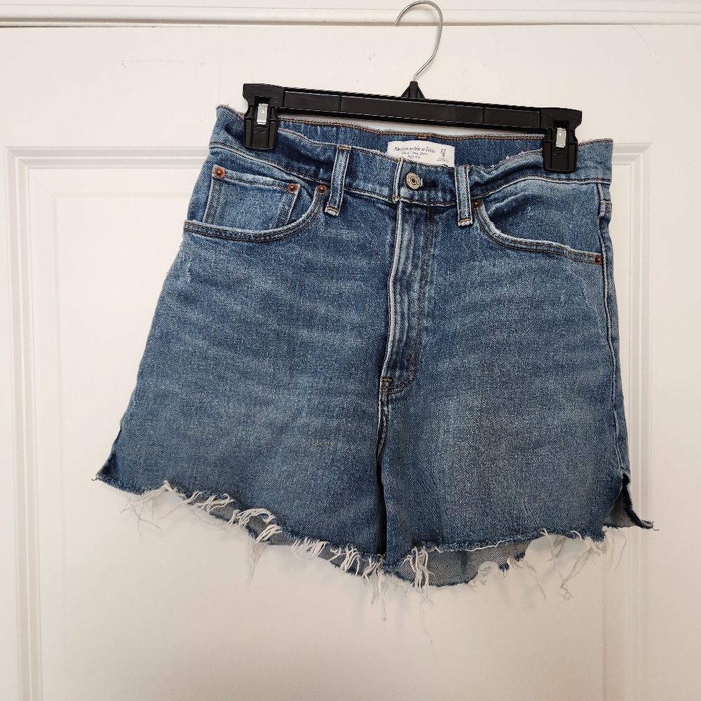 Abercrombie & Fitch Blue Denim Cutoff Jean Shorts